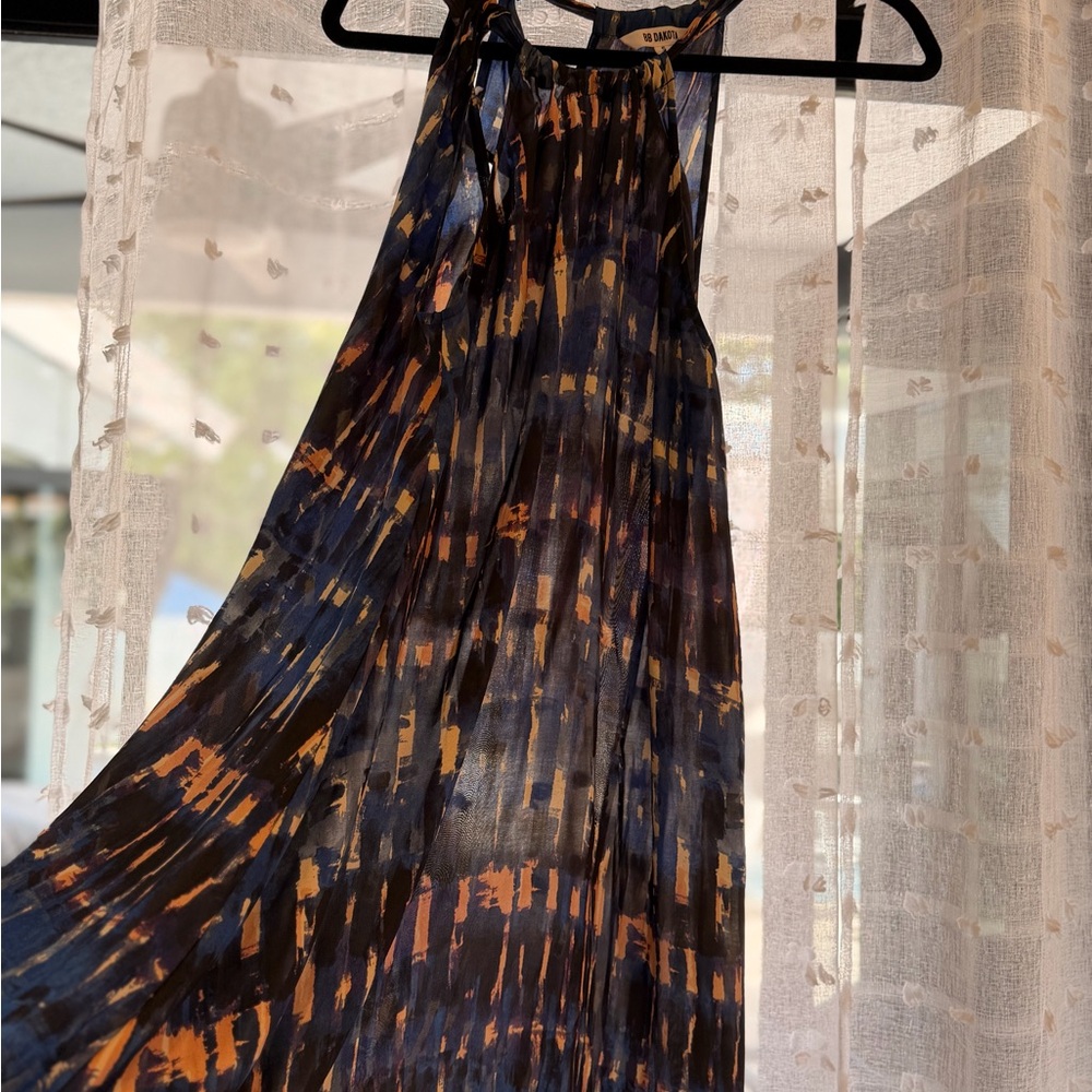 Blue Dali Style Pattern Scarf Dress